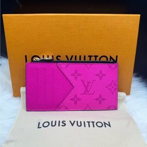 🌸Rare🌸 Louis Vuitton Taigarama Coin Card Holder Pink